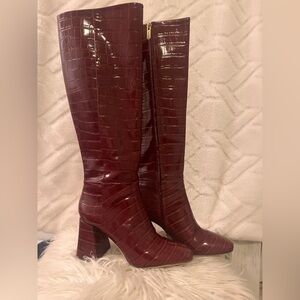 Sam Edelman circus boots.  Cognac colored. Never worn.  With box.